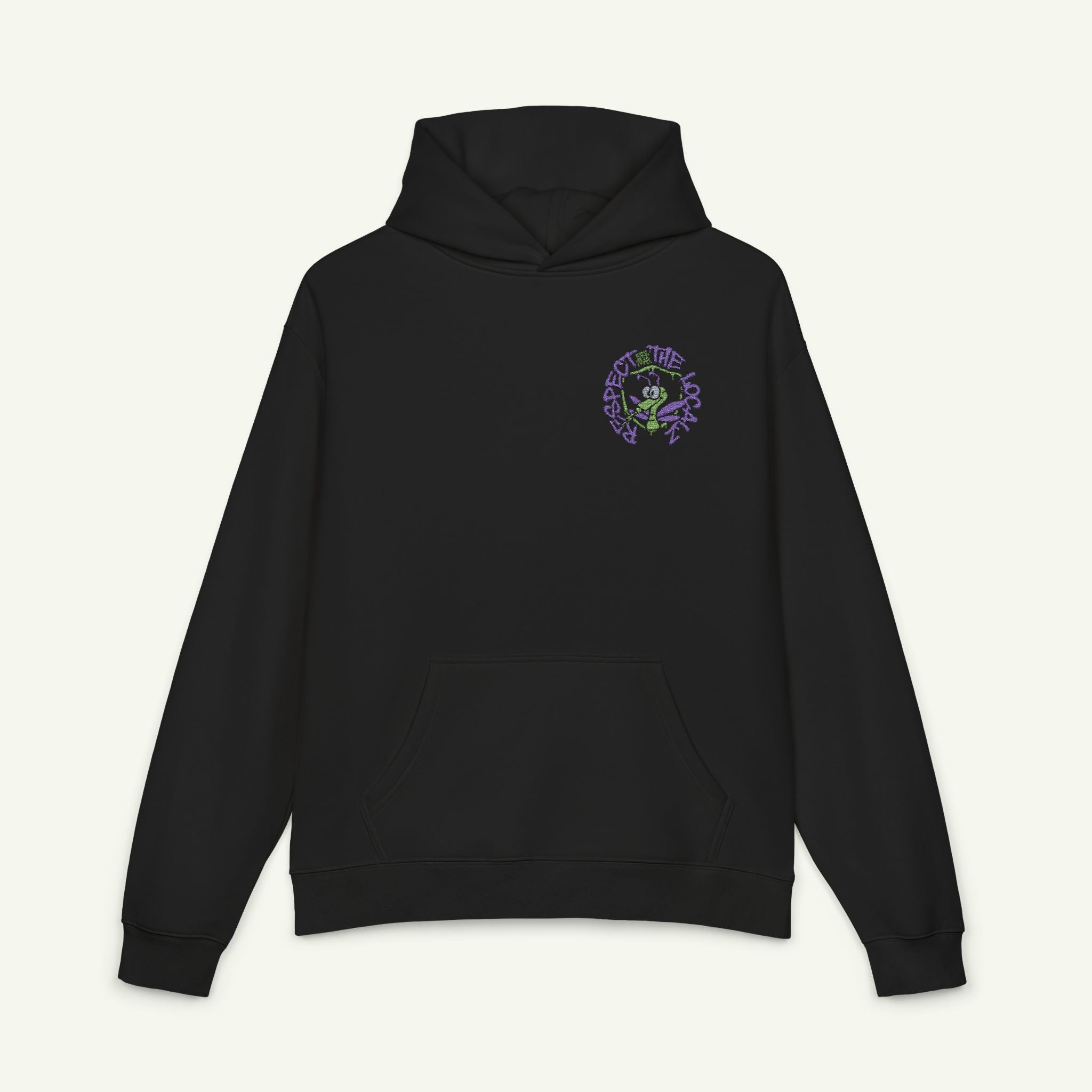 Respect The Localz - Embroidered - Campfire Hoodie - Turtleberry/Black