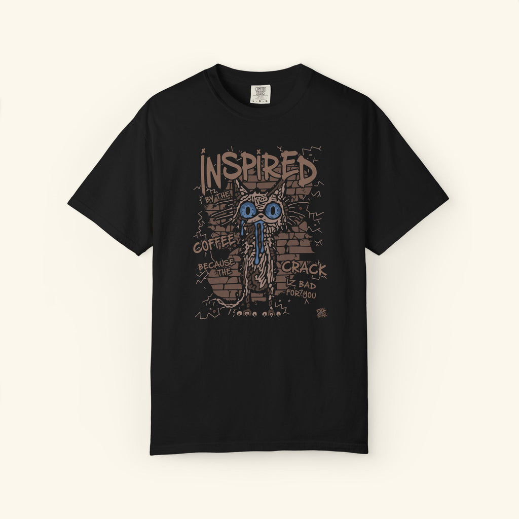 Inspired By The Coffee - Graphic T-Shirt - Black