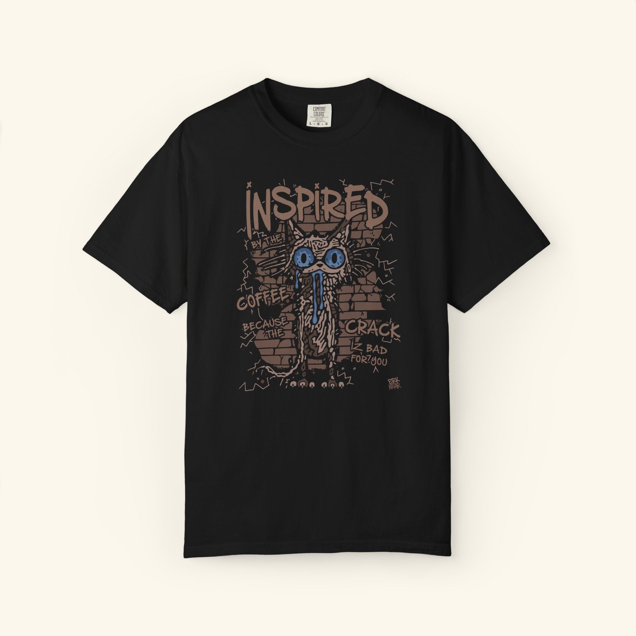 Inspired By The Coffee - Graphic T-Shirt - Black
