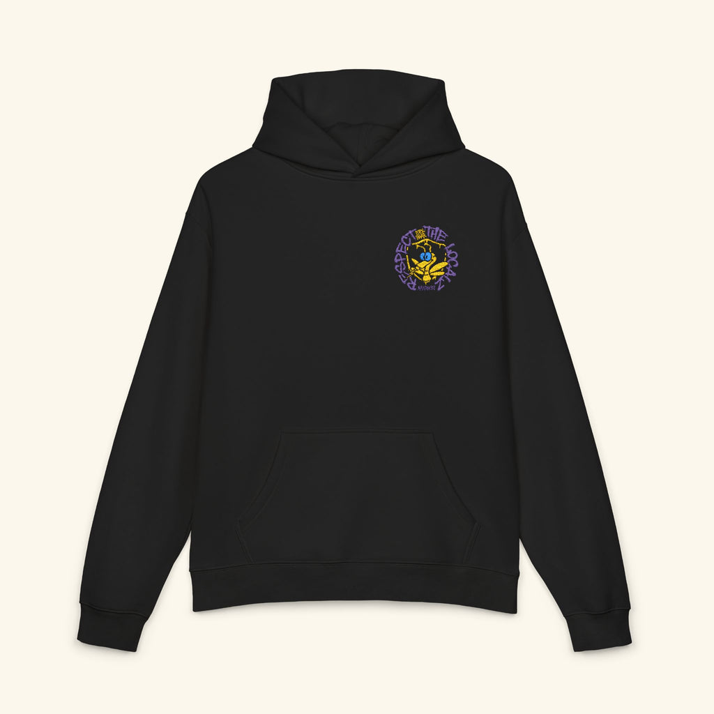Respect The Localz Slowglow - Campfire Hoodie - Black