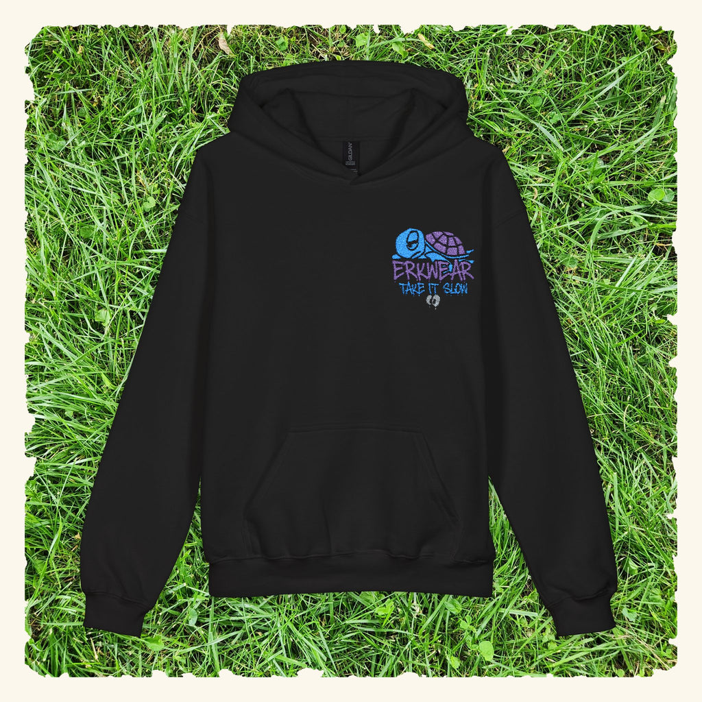 Take It Slow - Blurpleberry - Junior Trailblazer Hoodie - Black