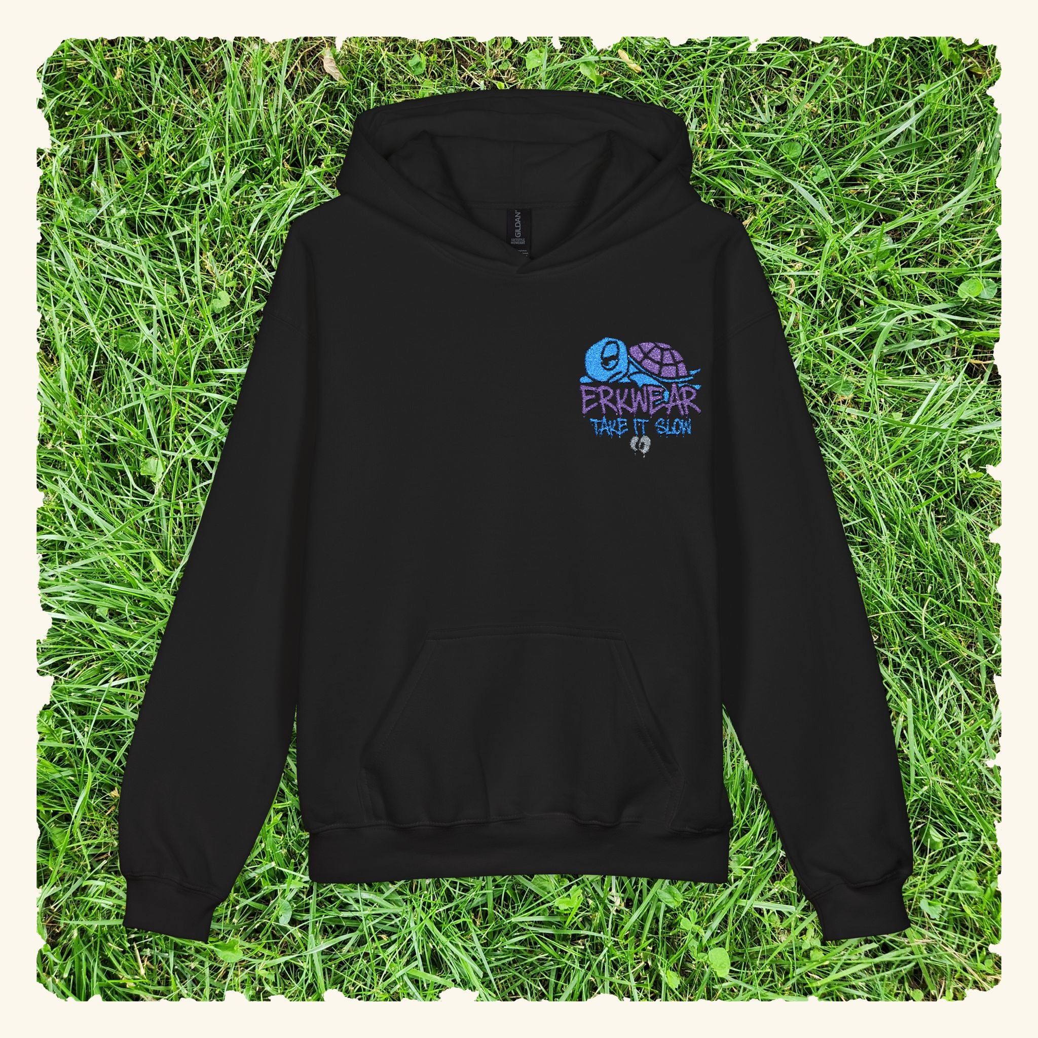 Take It Slow - Blurpleberry - Junior Trailblazer Hoodie - Black