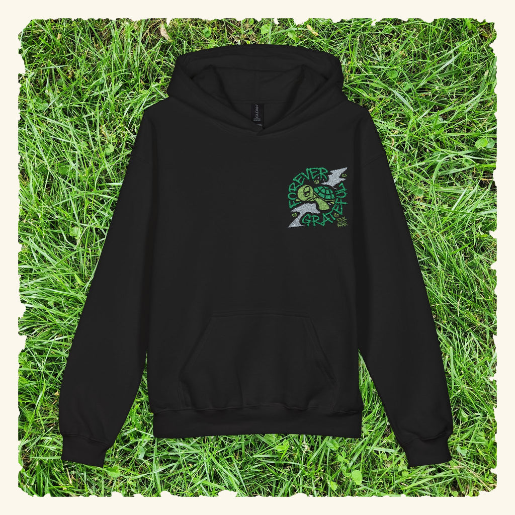 Forever Grateful Evergreen - Junior Trailblazer Hoodie - Black