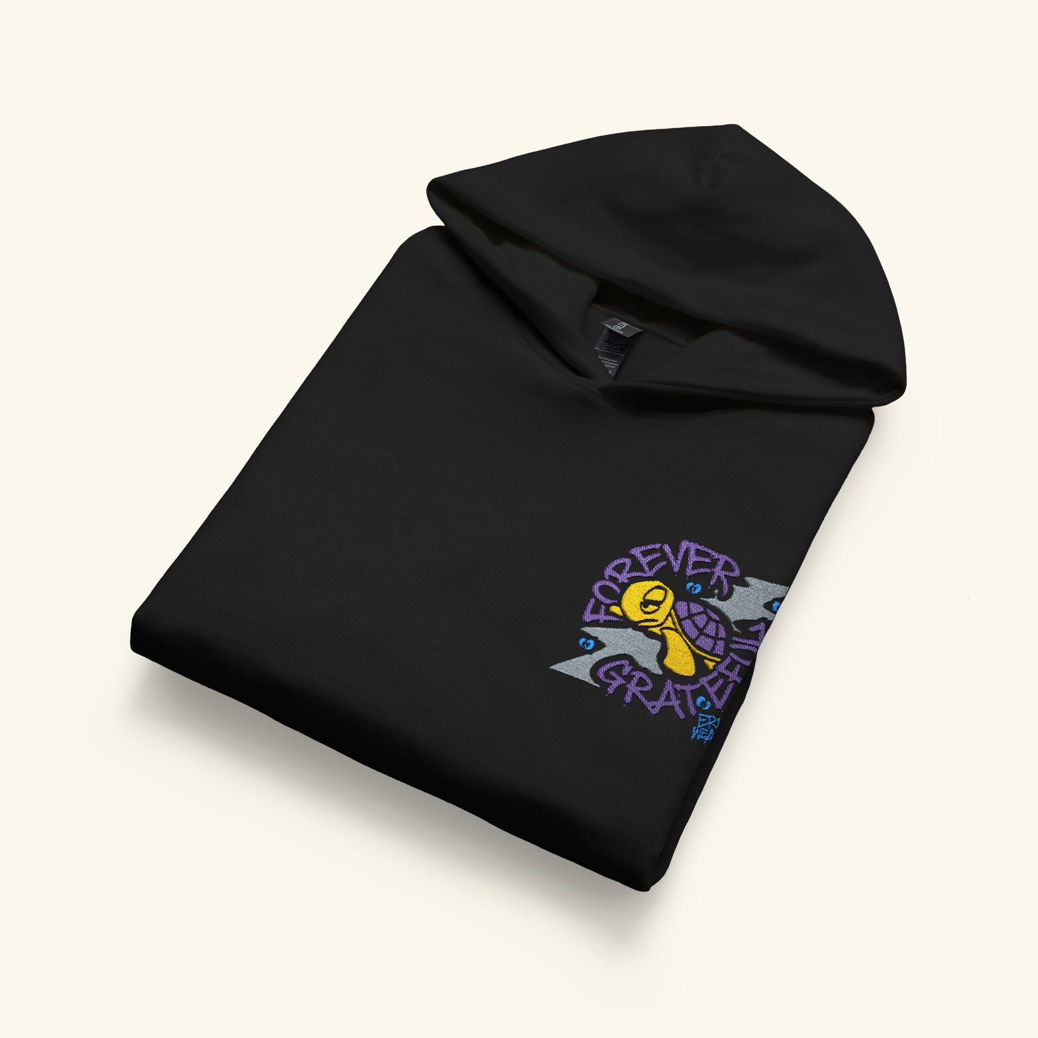 Forever Grateful Slowglow - Junior Trailblazer Hoodie - Black