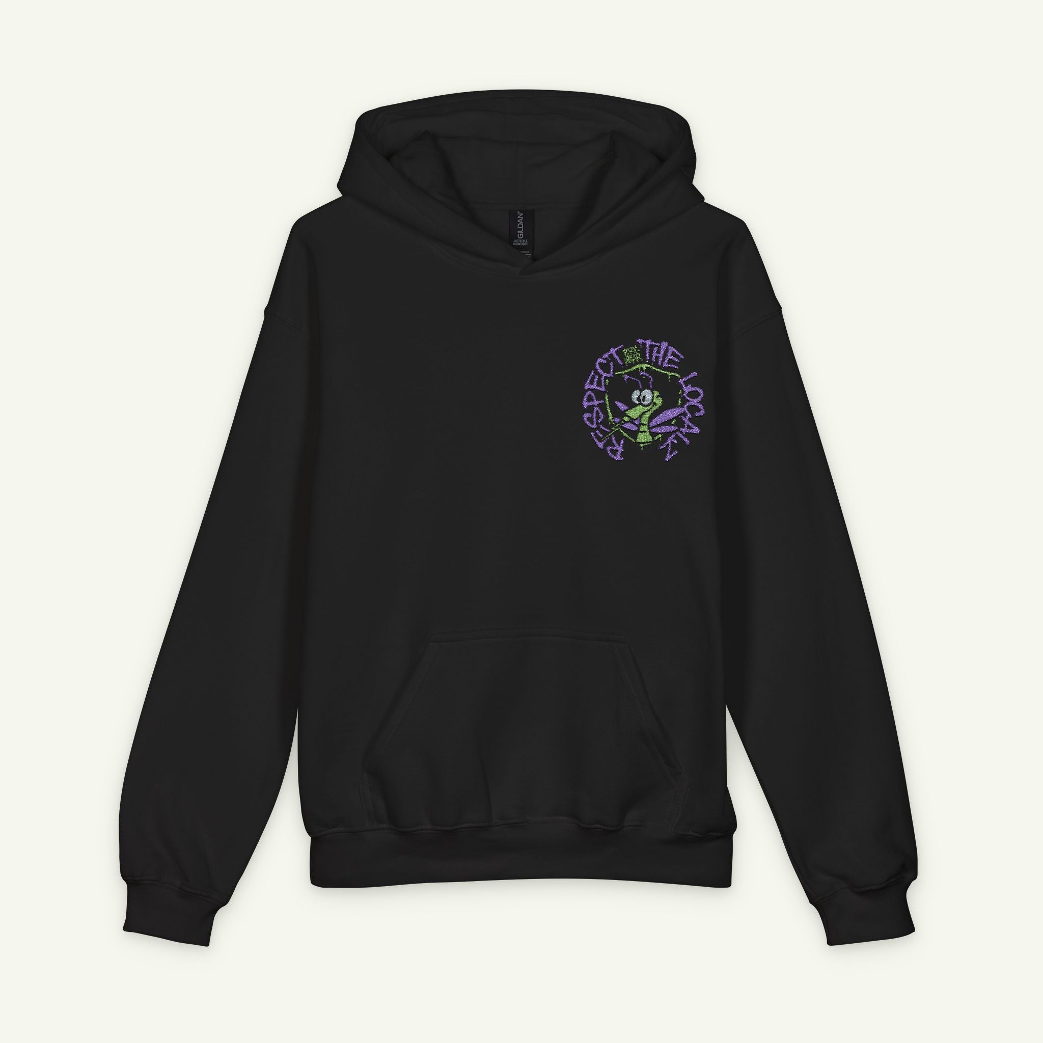 Respect The Localz - Embroidered - Junior Trailblazer Hoodie - Turtleberry/Black