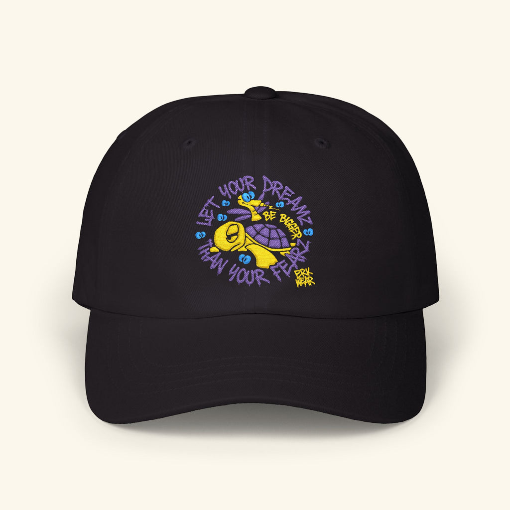 Let Your Dreamz Be Bigger Than Your Fearz Slowglow - Classic Dad Hat - Black