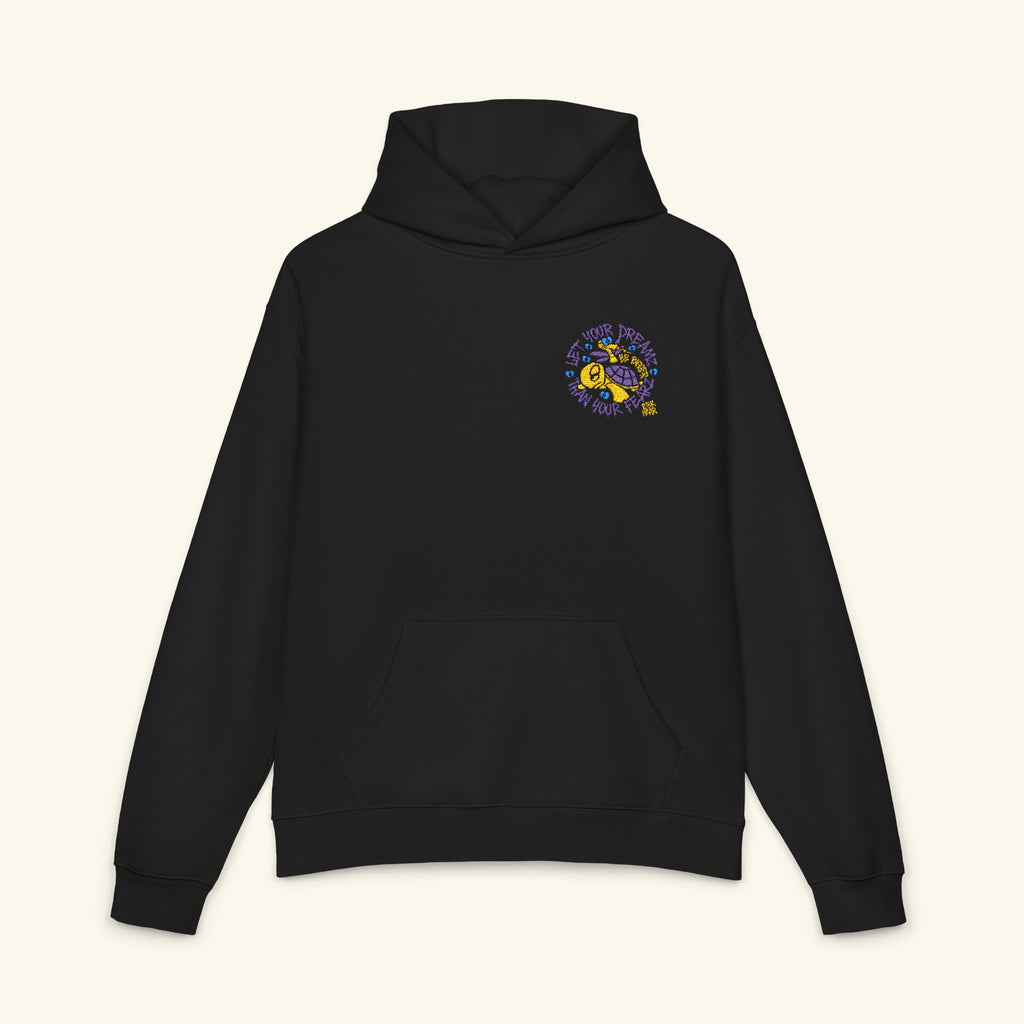 Let Your Dreamz Be Bigger Than Your Fearz Slowglow - Campfire Hoodie - Black
