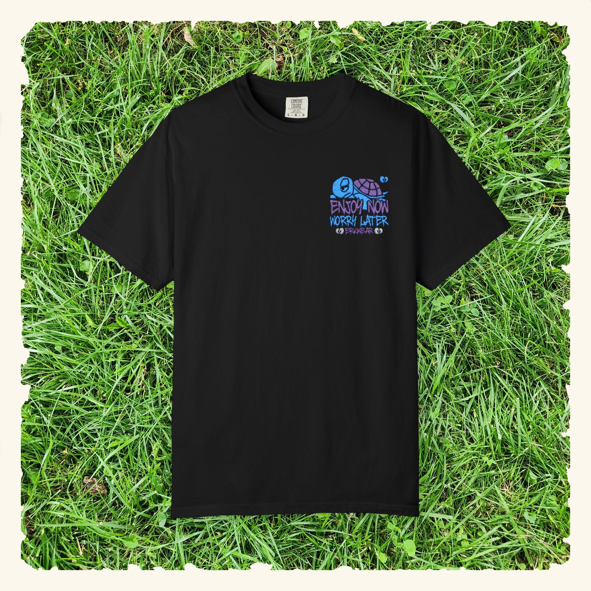 Enjoy Now - Worry Later Blurpleberry - Classic T-shirt - Black