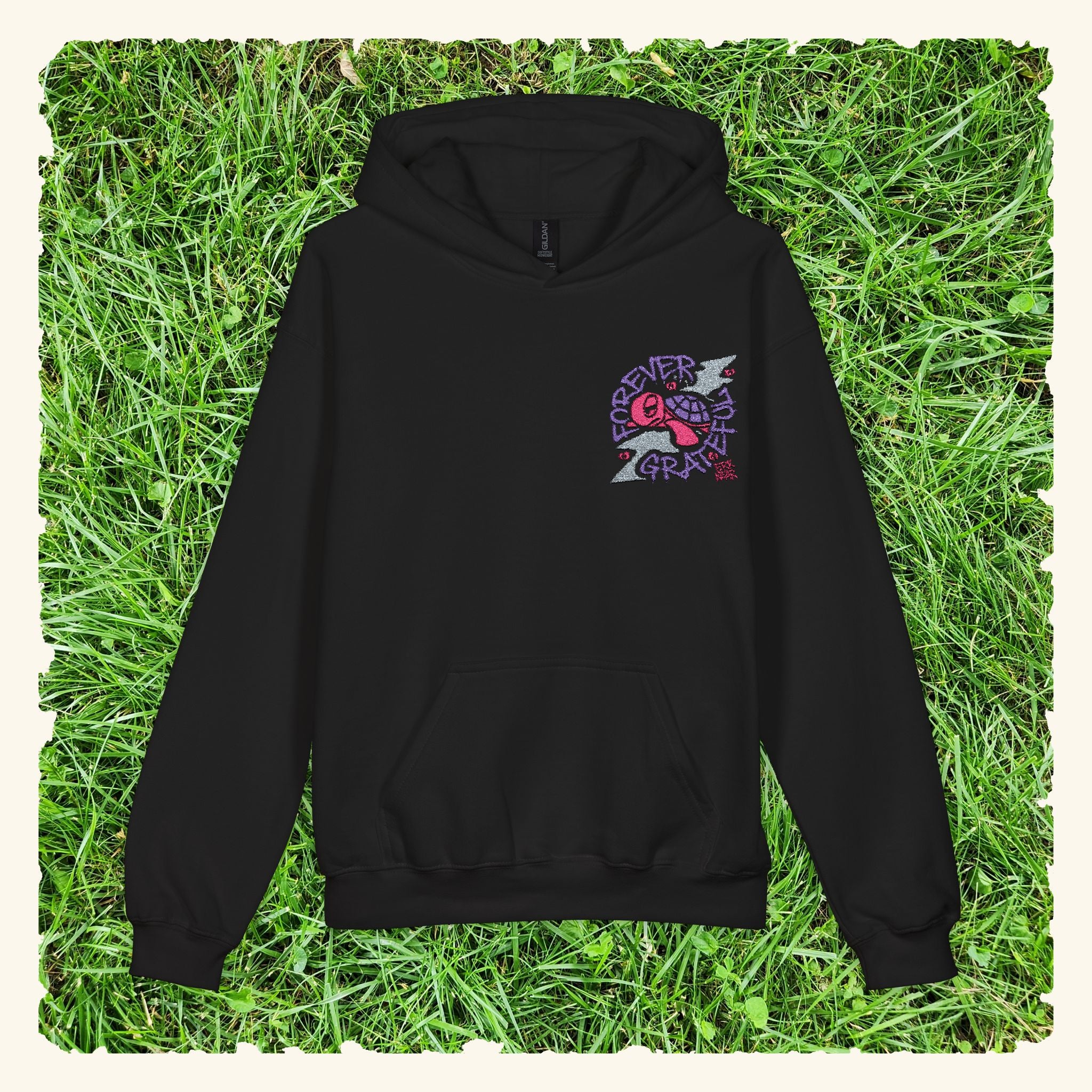 Forever Grateful Wildberry - Junior Trailblazer Hoodie - Black