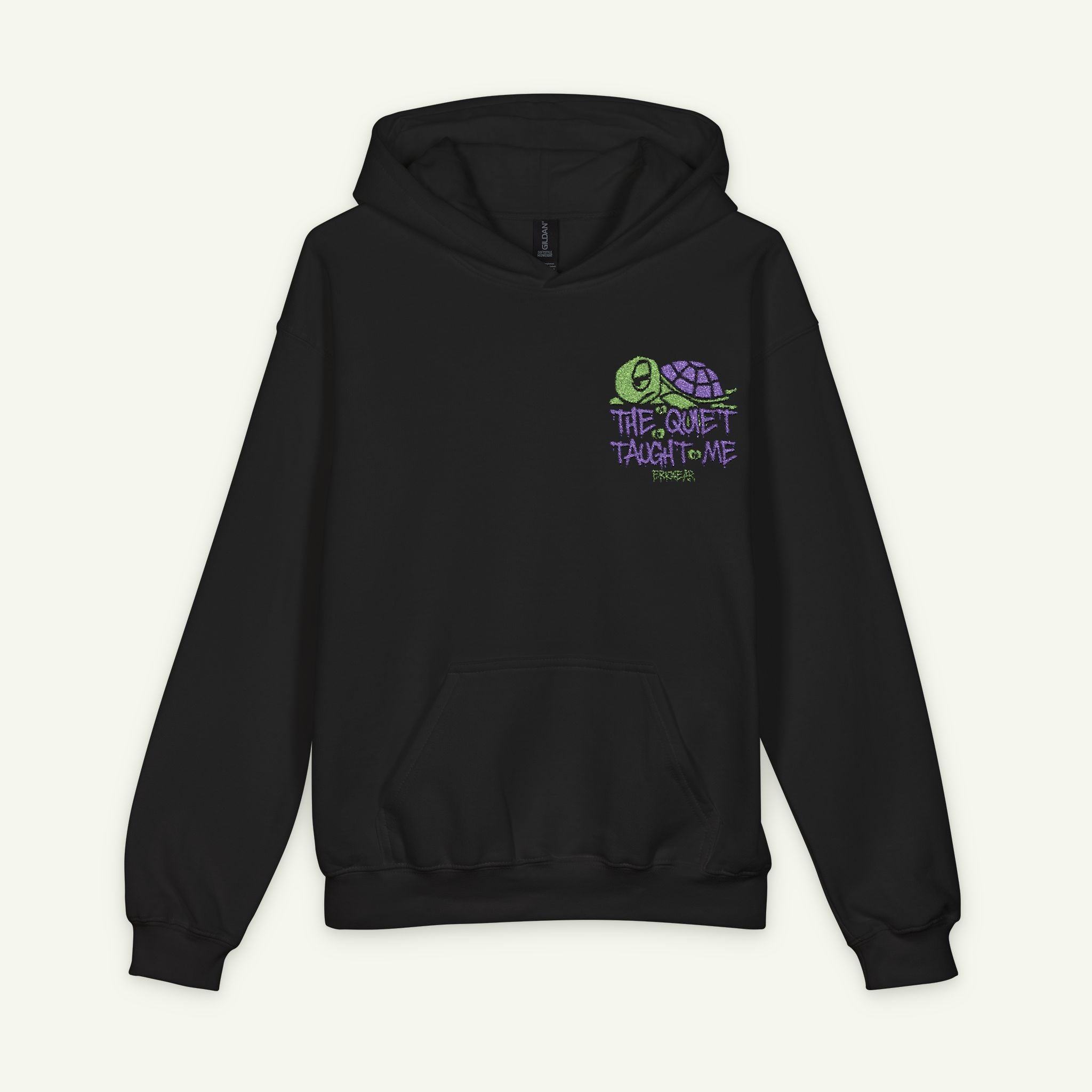 The Quiet Taught Me - Embroidered - Junior Trailblazer Hoodie - Turtleberry/Black