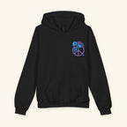 If Peace Blurpleberry - Junior Trailblazer Hoodie - Black