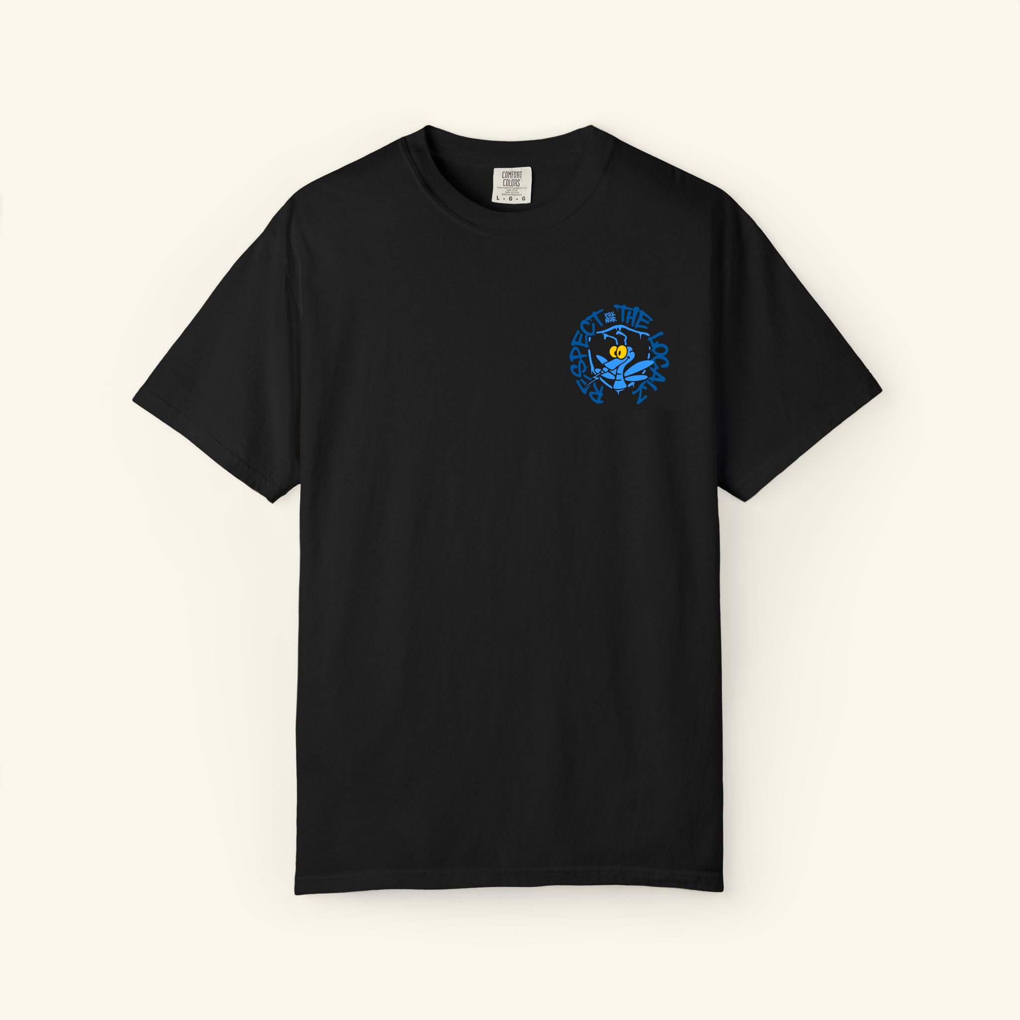 Respect The Localz Ocean - Classic T-shirt - Black